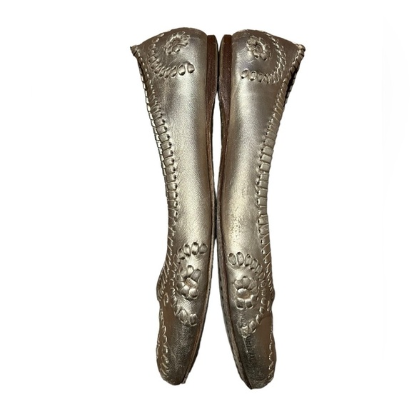 Jack Rogers metallic gold leather ballet flats - Picture 5 of 8